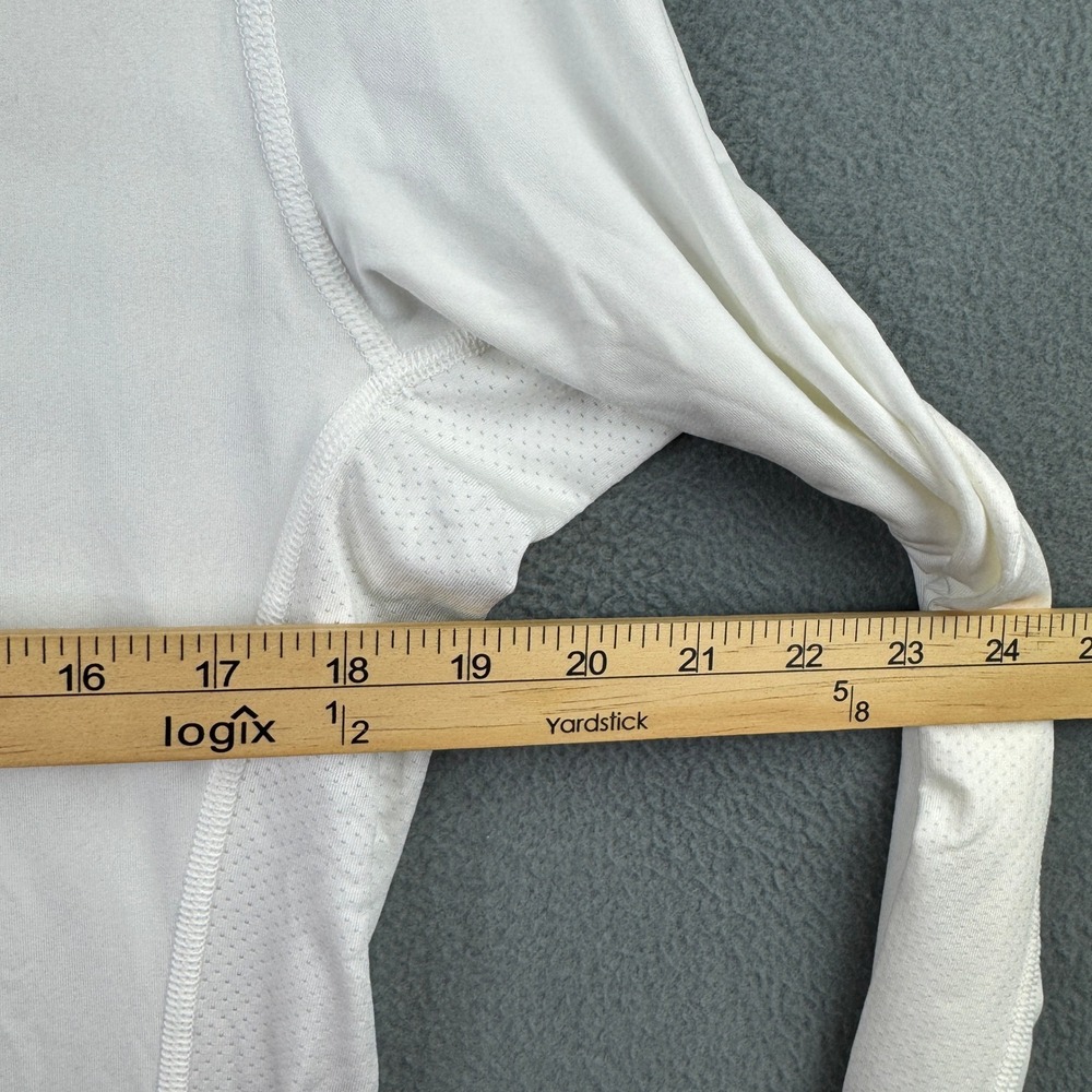 Tory Sport Womens Size XL Coolmax Graphic T-Logo Long Sleeve Active Top White - Picture 6 of 7